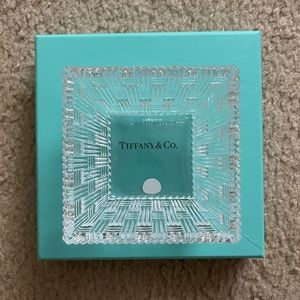 TIFFANY & CO. Crystal Glass Bowl - Woven Square - NEW
